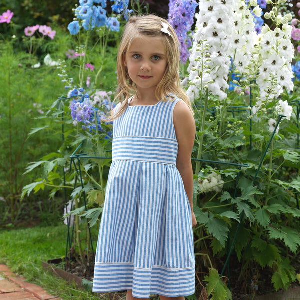 Striped Oxford Pleated Dress