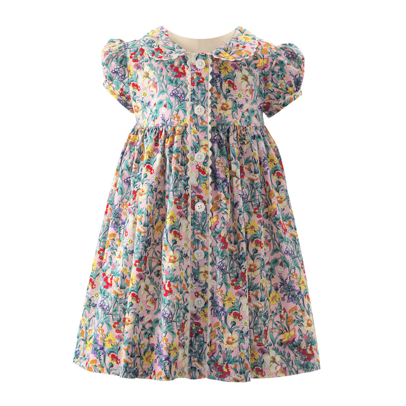Flower Meadow Button-Front Dress & Bloomers