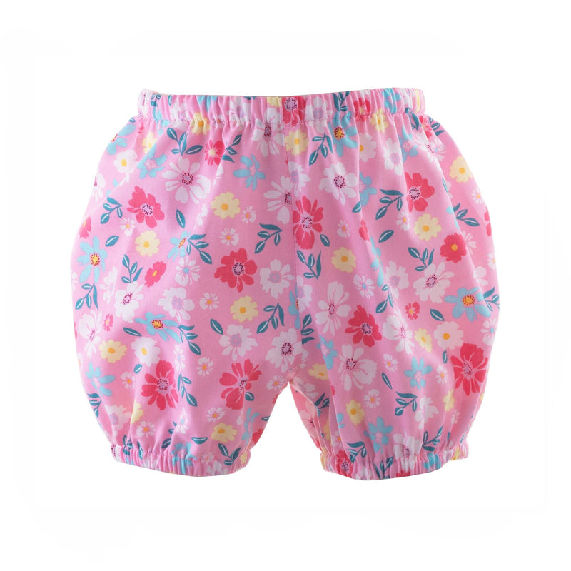 Pink floral bloomers to compliment babies Pink Floral Fields Dress.