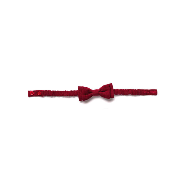 Dark Red Babycord Bow Tie