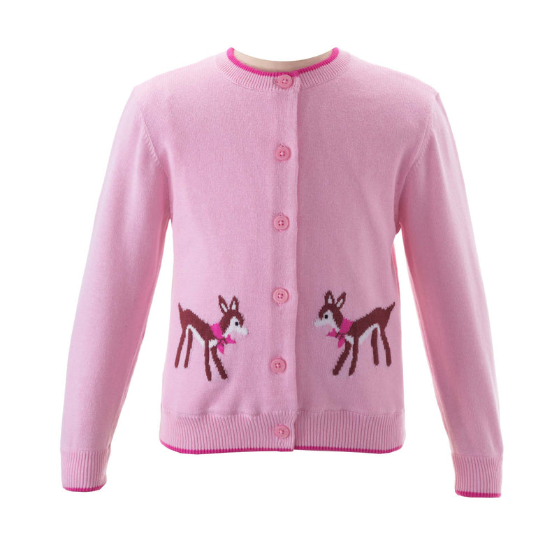 Pink Fawn Intarsia Cardigan