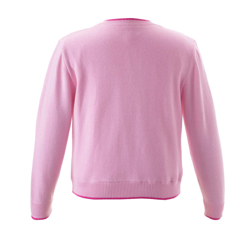 Pink Fawn Intarsia Cardigan