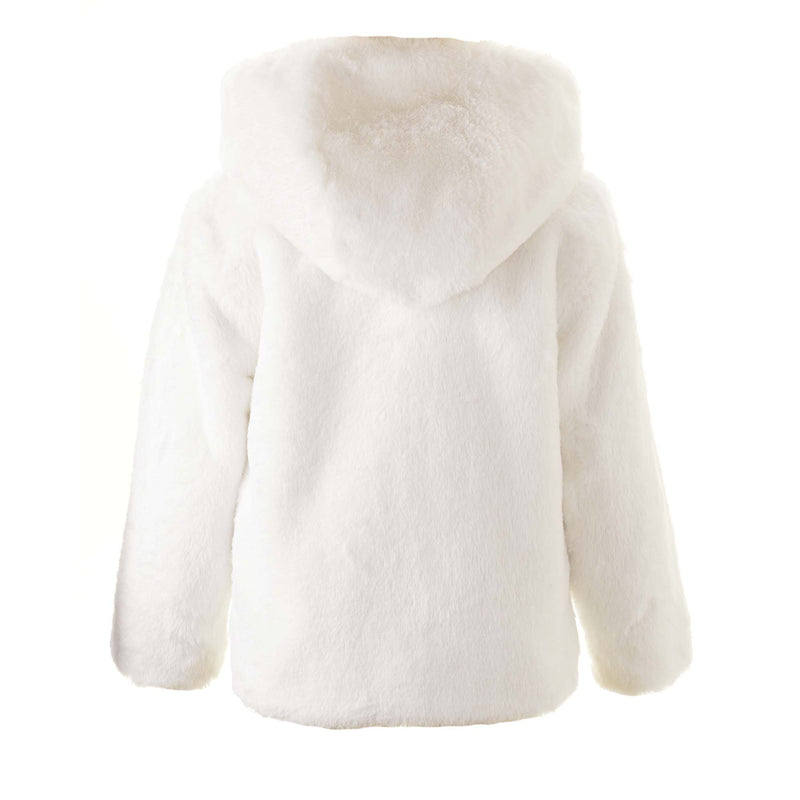 Ivory Faux Fur Short Coat