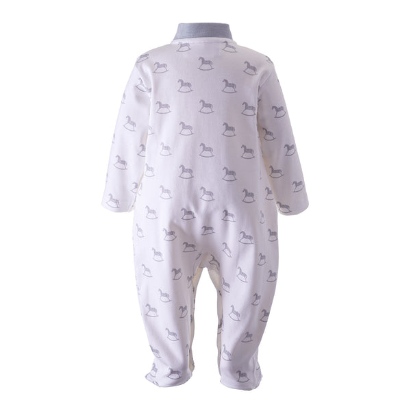 Grey Rocking Horse Babygro