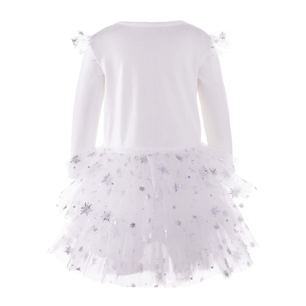 Snowflake Print Tutu Dress