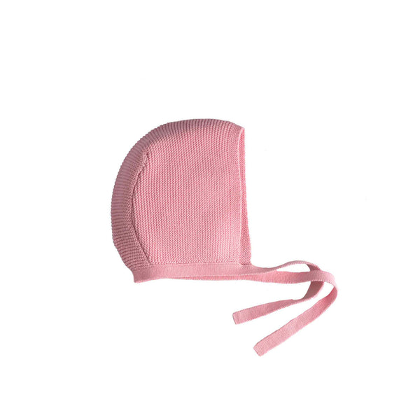 Pink Moss Stitch Bonnet