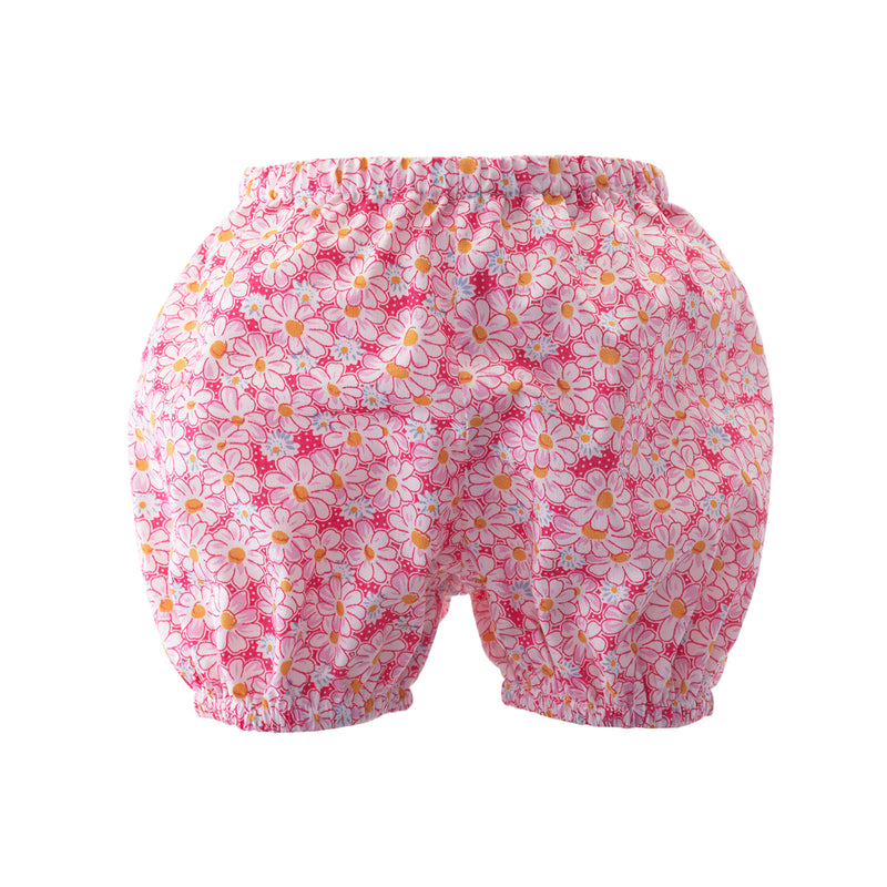 Pink ditsy daisy print bloomers to compliment babies Ditsy daisy dress.