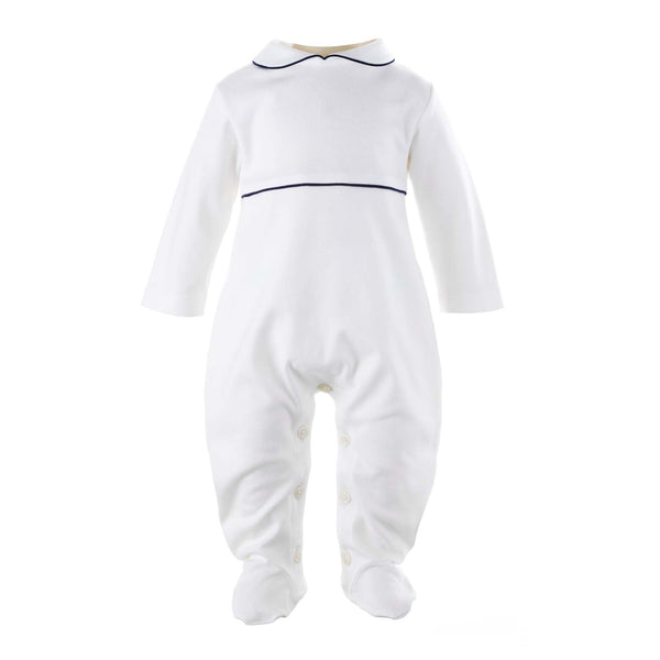 Classic Navy Trim Babygro