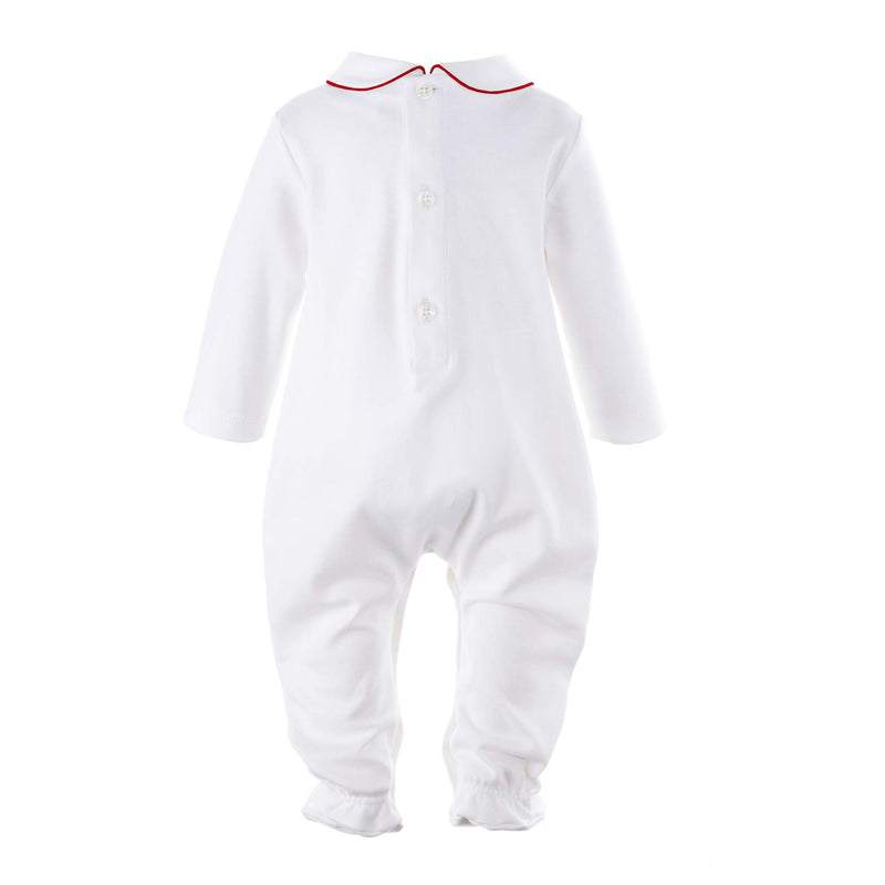 Classic Red Trim Babygro