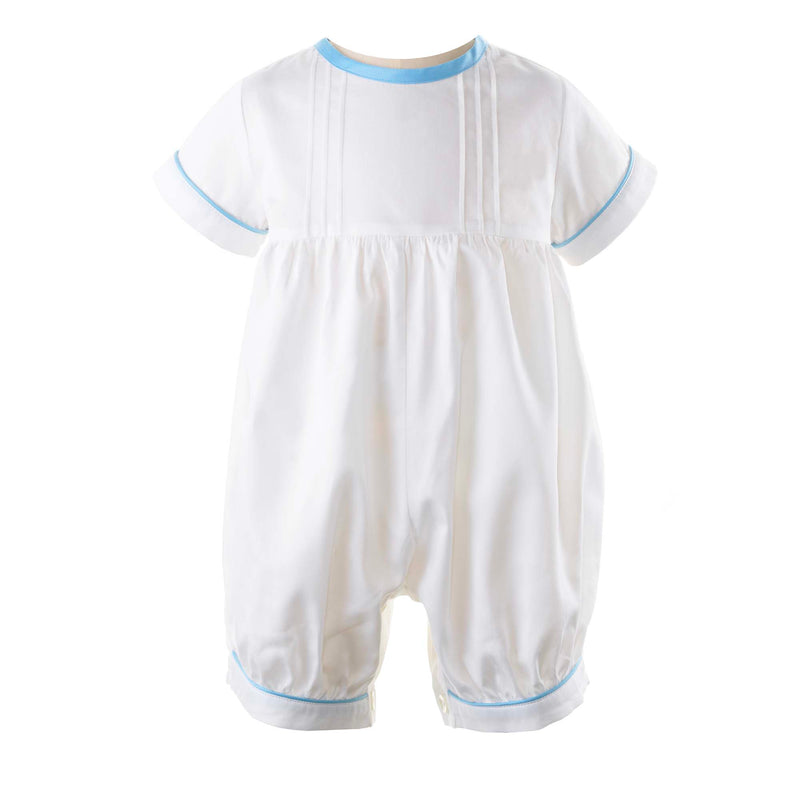 Blue Pin Tuck Babysuit