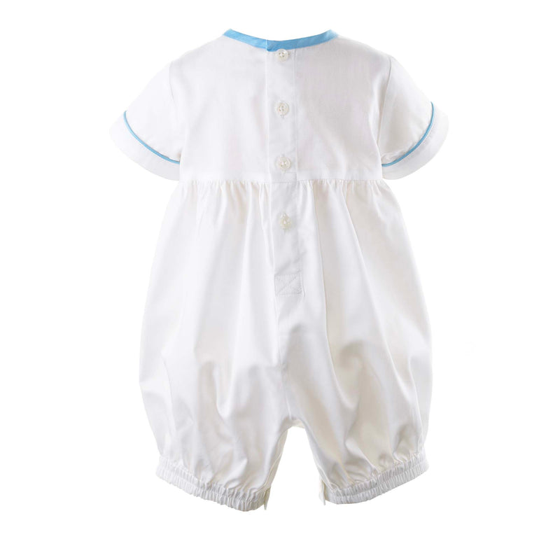 Blue Pin Tuck Babysuit