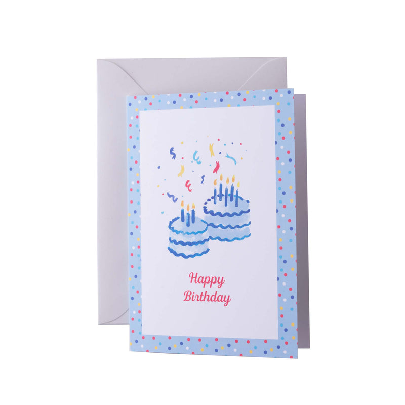 Happy Birthday Blue Greeting Card