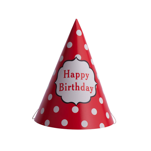 Polka Dot Birthday Hat Red