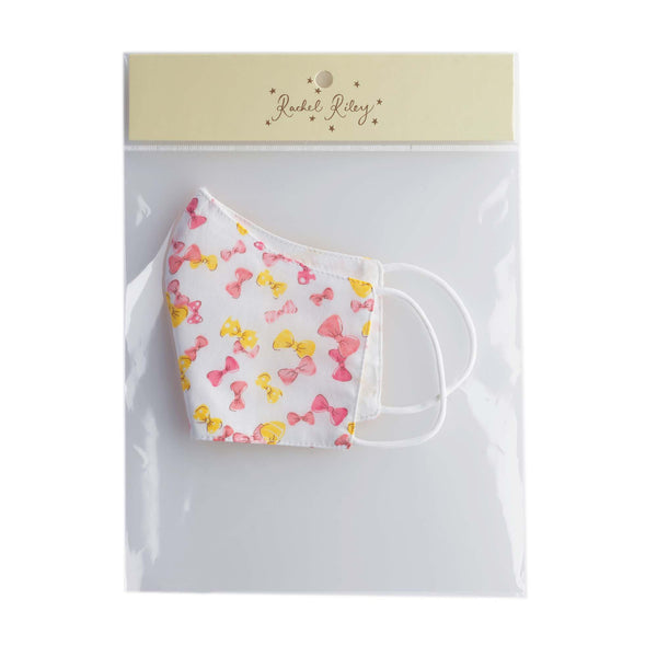 Pink Bow Print Face Mask, Children's