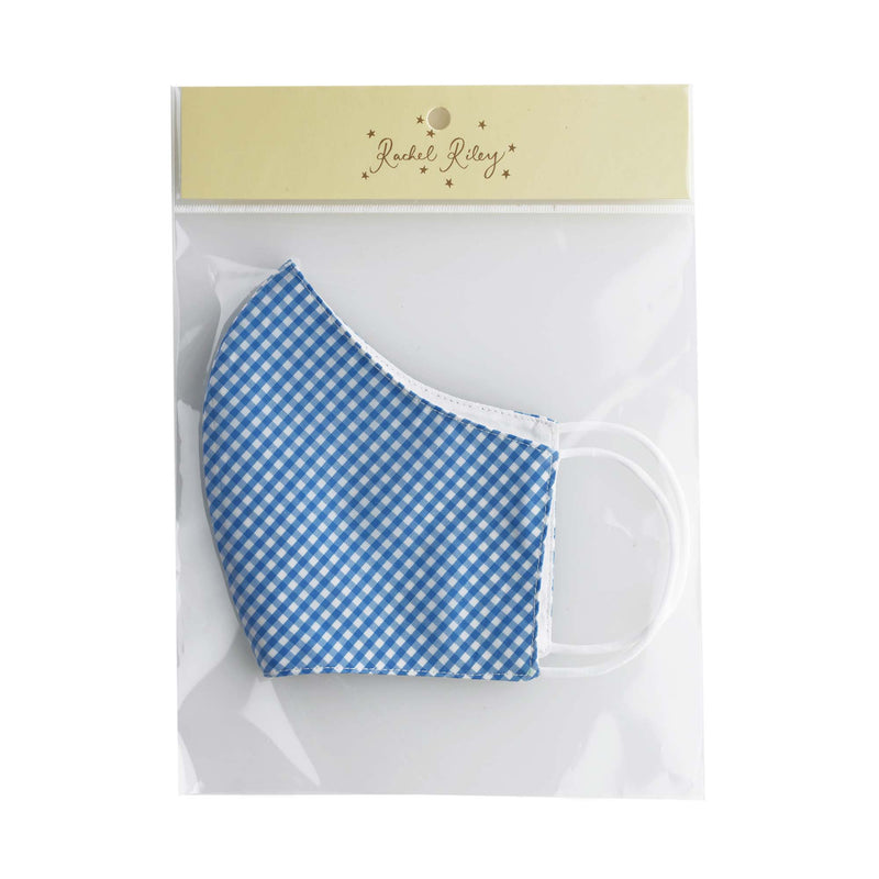 Blue Gingham Face Mask, Children's