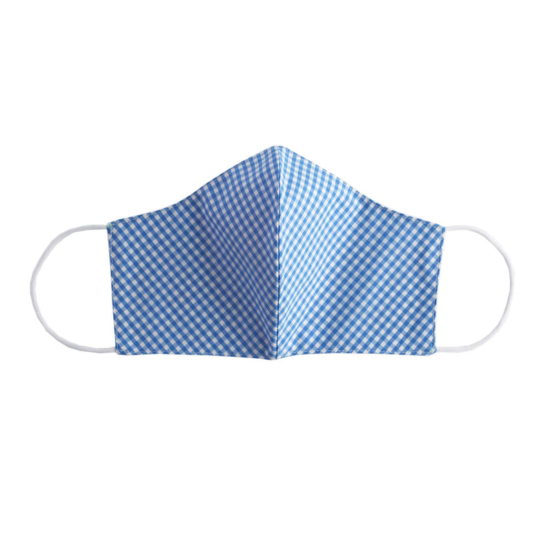 Blue Gingham Face Mask, Men's