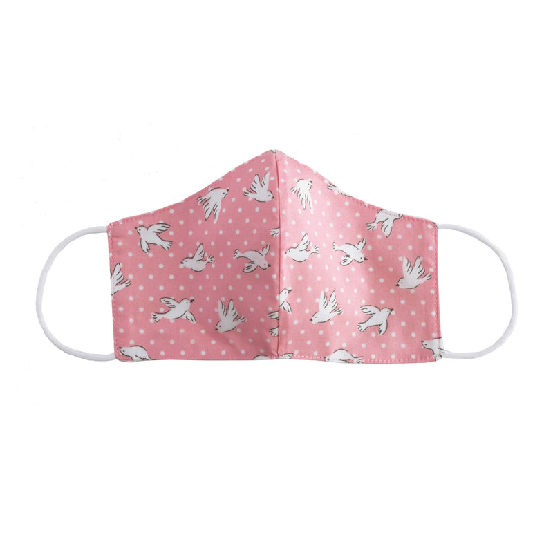 Pink Dove Print Face Mask, Children's