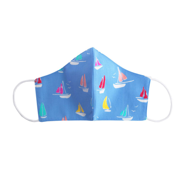 Sailboat Print Face Mask, Children's