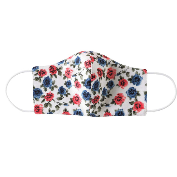 RED & BLUE ROSES PRINT MASK, CHILDREN'S