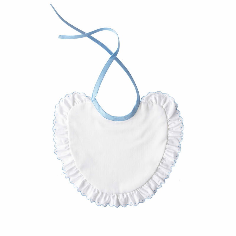 Blue Scalloped Bib