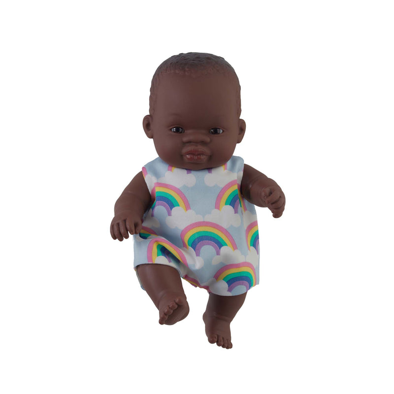 'Twinkle' Baby Girl Doll & Rainbow Babysuit