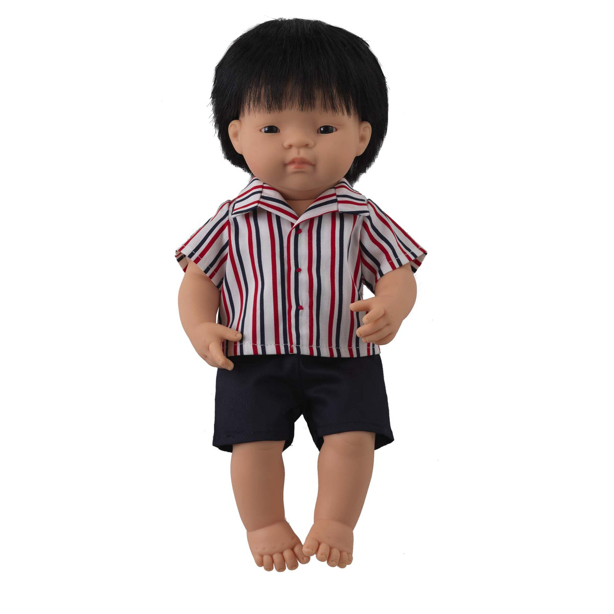 'Simon' Boy Doll & Stripe Shirt & Short Set