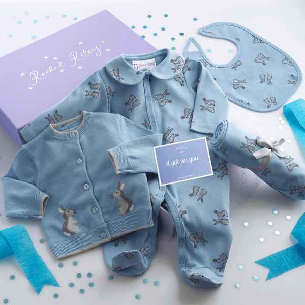 Blue Baby Bunny Gift Box