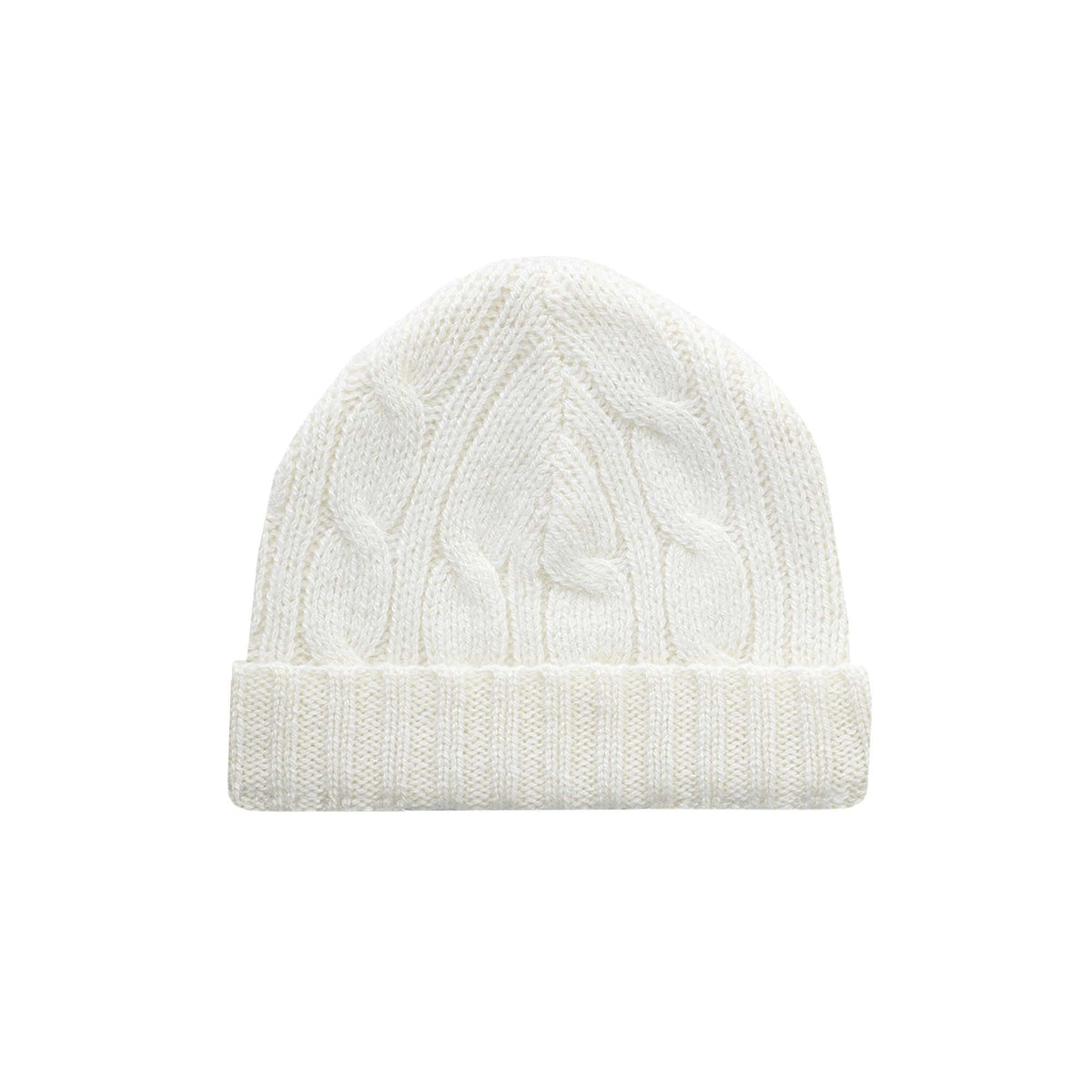 Ivory Cashmere Cable Hat