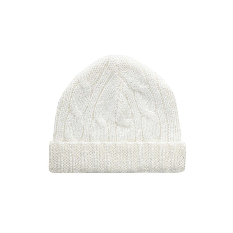 Ivory Cashmere Cable Hat