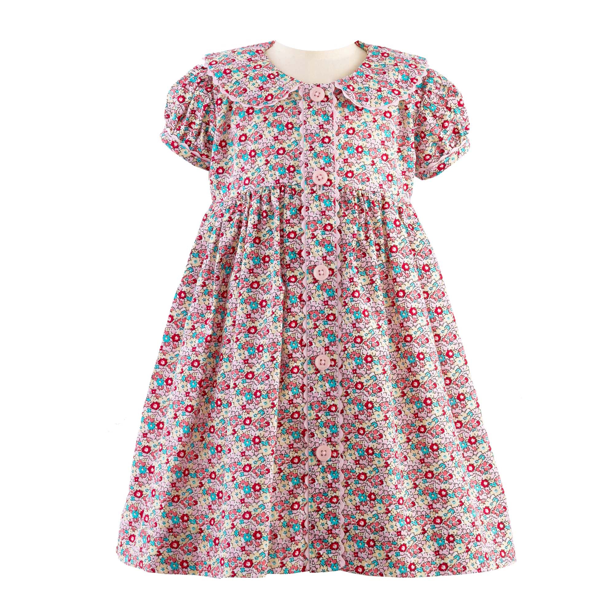 Ditsy Floral Button Front Dress & Bloomers