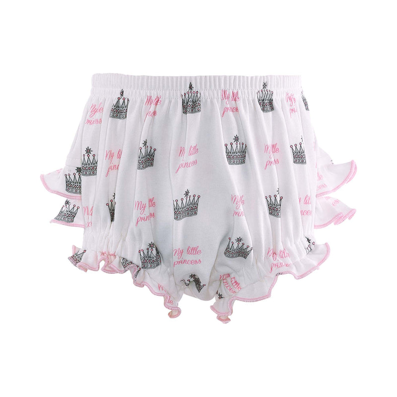 My Little princess crown print bloomers with frill at the back to compliment Princess crown dress