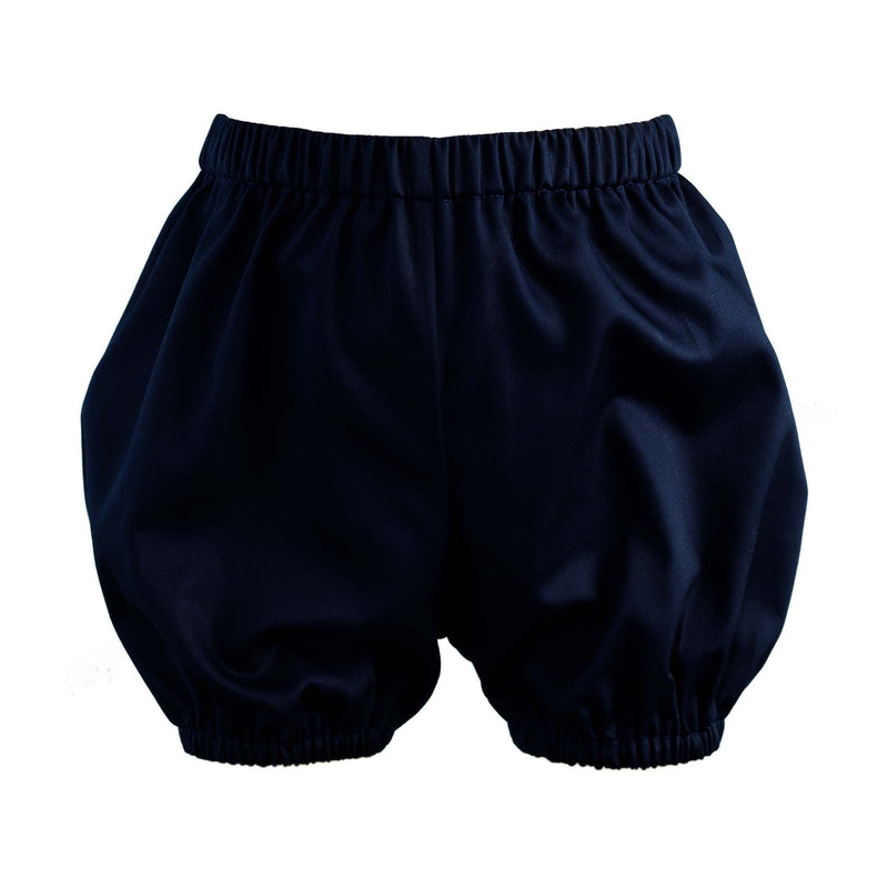 Navy bloomers to complement navy classic smocked dress.