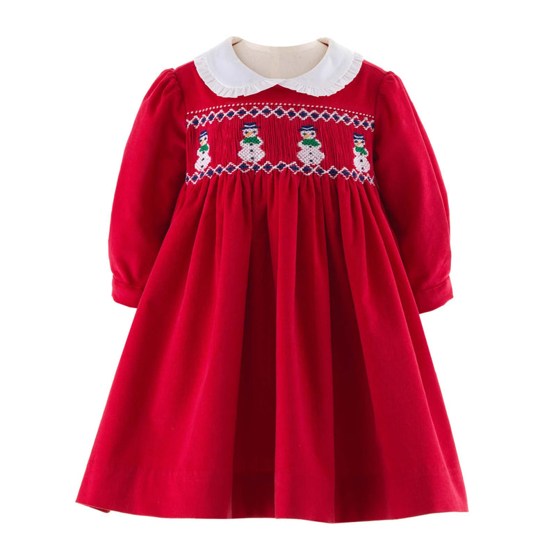 Snowman Smocked Dress