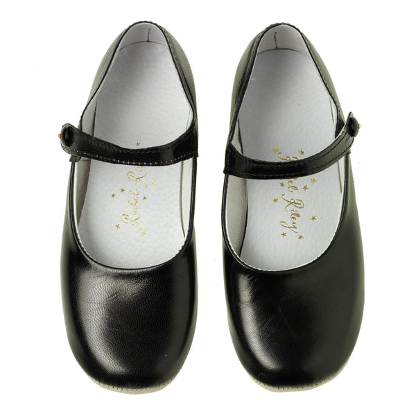Button Strap Slippers, Black