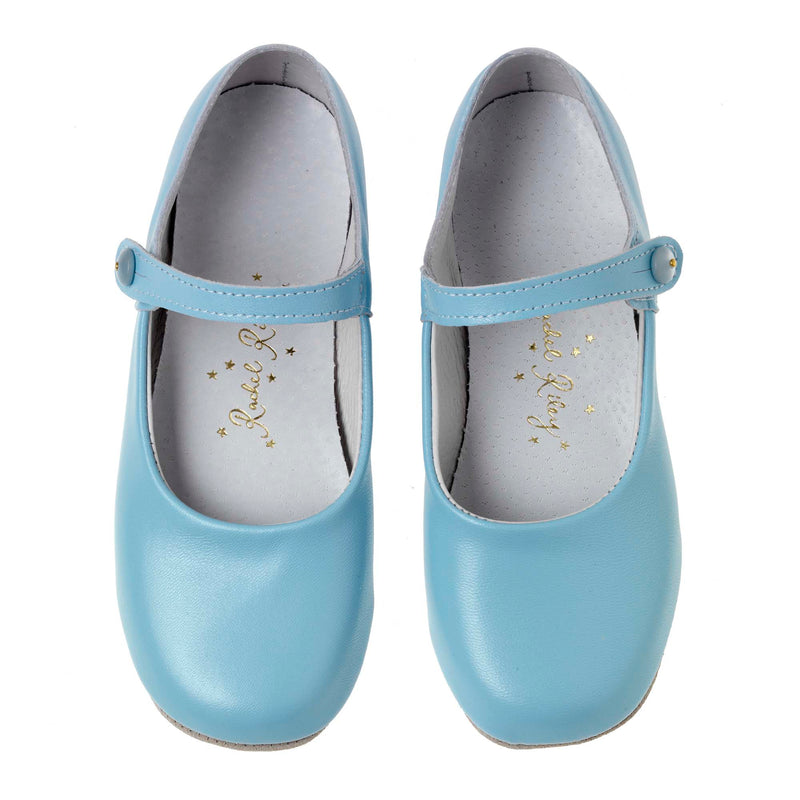 Button Strap Slippers, Pale Blue