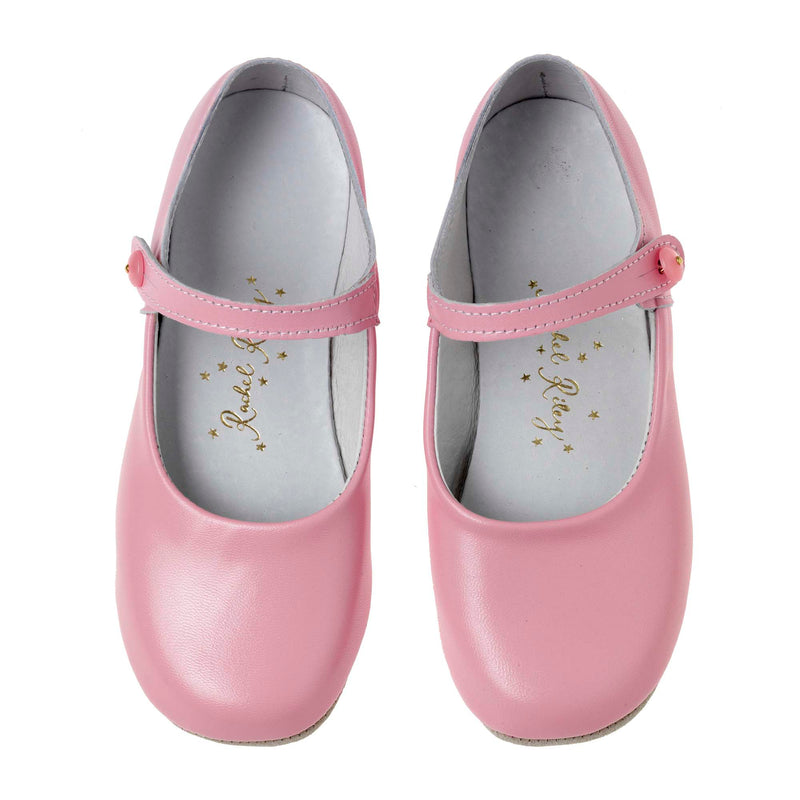 Button Strap Slippers, Pale Pink