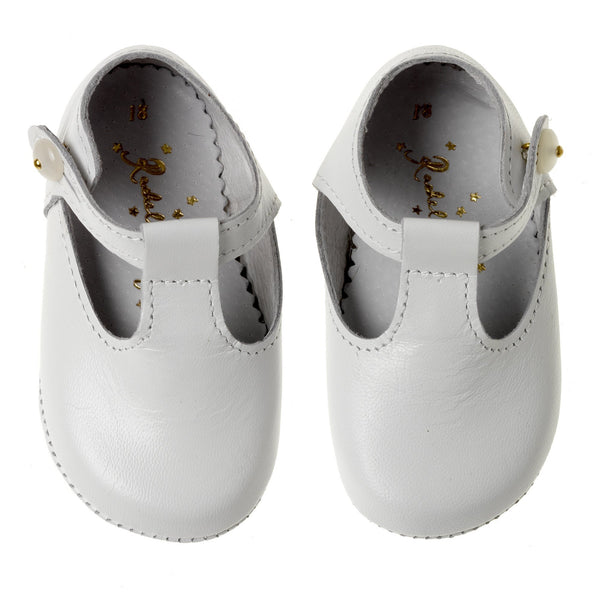 White t bar shoes online infant