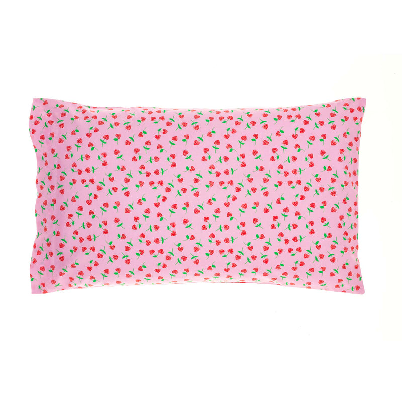 Strawberry Rose Duvet Cover and Pillowcase Set Cot Bed