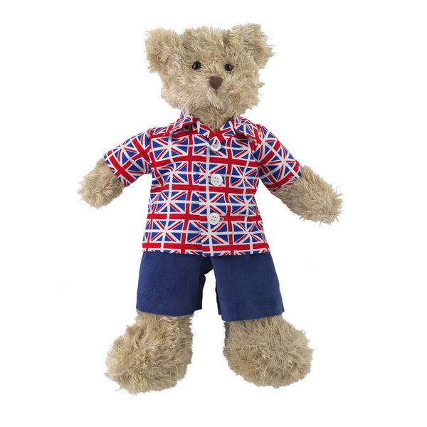 Teddy Union Jack Shirt & Blue Shorts Outfit