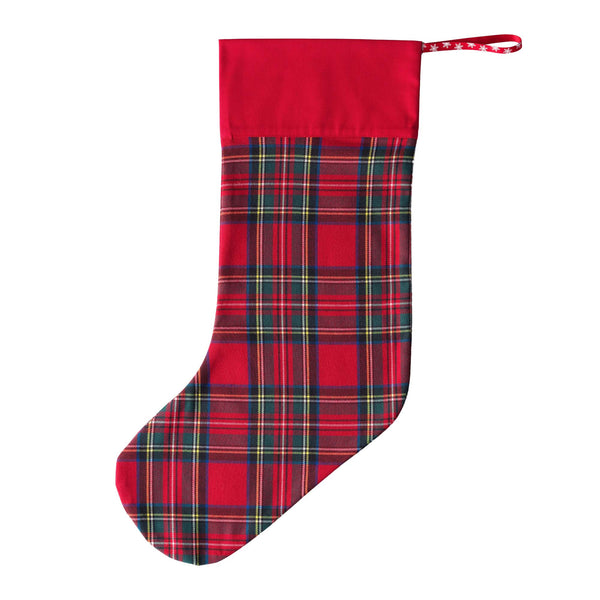 Red Tartan Christmas Stocking