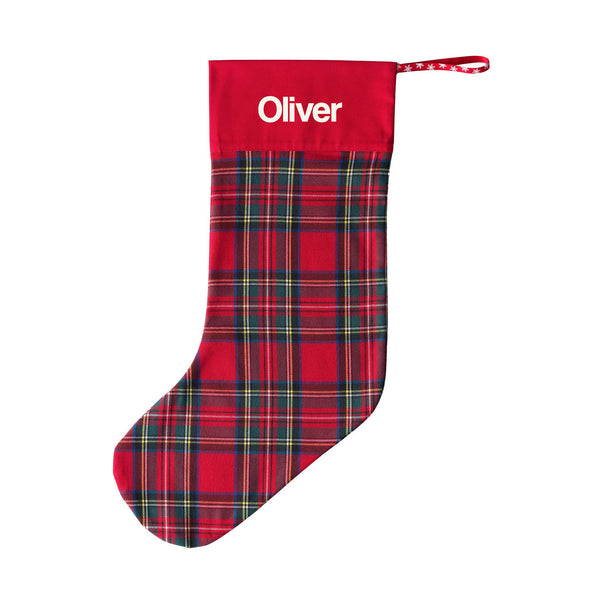 Red Tartan Christmas Stocking